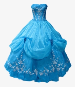 Wedding Dress Blue Ball Gown - Transparent Background Dress Clipart, HD Png Download, Transparent PNG