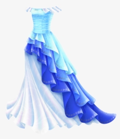 An Off The Shoulder Gown With A Tight Bodice And A - Draw A Princess Dress, HD Png Download, Transparent PNG