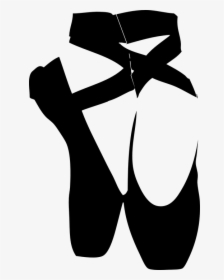 Ballet Shoe Pointe Shoe Dance - Clipart Black And White Ballet Shoes ...