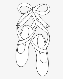 Cartoon Ballet Shoes - Ballet Shoes Clipart Black And White, HD Png Download, Transparent PNG