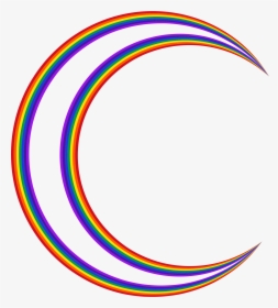 Crescent Moon Rainbow Clip Arts - Moon Png Design Free, Transparent Png, Transparent PNG