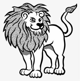 Lion Black And White Clipart, HD Png Download, Transparent PNG