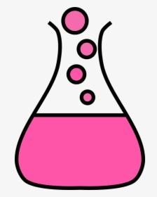 Flask, Pink, Fluid, Bubbles, Chemistry, Experiment - Science Beaker Clip Art, HD Png Download, Transparent PNG