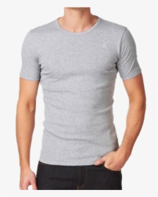Plain Grey T-shirt Png Image Background - G Star Base T Shirt, Transparent Png, Transparent PNG