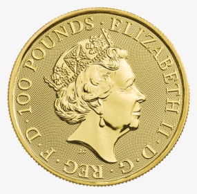 Gold White Lion Of Mortimer Back - 1 Oz Britannia Oriental Border Gold Coin, HD Png Download, Transparent PNG