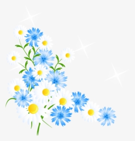 Blue And Yellow Flowers Clipart, HD Png Download, Transparent PNG
