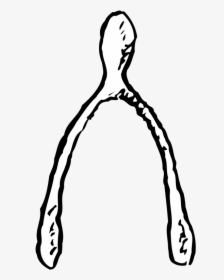 Transparent Stuffing Png - Black And White Wishbone, Png Download, Transparent PNG