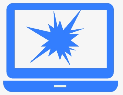 Blue Screen Png -smashed Laptop Screen, Hd Png Download, Transparent Png, Transparent PNG