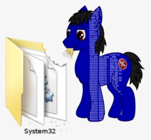 System32 Pony Horse Mammal Vertebrate Horse Like Mammal - Blue Screen Of Death My Little Pony, HD Png Download, Transparent PNG