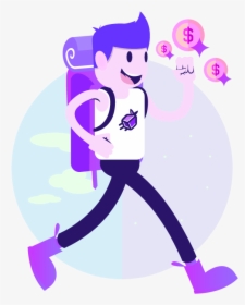 Travel, Share Your Luggage Space And Make Money - Hiking Cartoon Png, Transparent Png, Transparent PNG