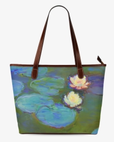 Monet Water Lilies Shoulder Tote Bag - Coach Tote Zip Pacman, HD Png Download, Transparent PNG