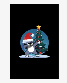 Christmas Cat Dabbing Cartoon - Snowboarding, HD Png Download, Transparent PNG