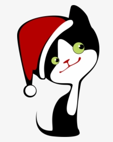 Free Christmas Cat Clipart, HD Png Download, Transparent PNG
