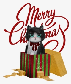 Grumpy Cat Thank You Clip Art - Merry Christmas Writing, HD Png Download, Transparent PNG