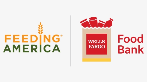 Feeding America And Wells Fargo Food Bank Logos - Graphic Design, HD Png Download, Transparent PNG