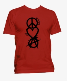 Peace Love Anarchy 2 Mockup Mens Red - Family Tshirt For 50th Birthday, HD Png Download, Transparent PNG