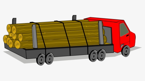 Angle,car,commercial Vehicle - Truck With Wood Clipart, HD Png Download, Transparent PNG