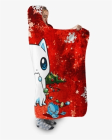 Gearhuman 3d Christmas Cat Custom Hooded Blanket - Illustration, HD Png Download, Transparent PNG