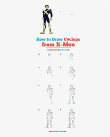 How To Draw Cyclops From X-men - Draw Luigi Step By Step, HD Png Download, Transparent PNG