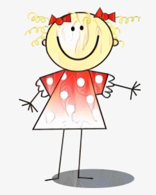 Clip Art Girl Drawing Cartoon Smile - Polka Dot Clipart, HD Png Download, Transparent PNG