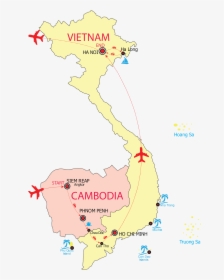 View Large Map - Vietnam Outline Map Black, HD Png Download, Transparent PNG