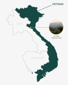 Map Of Pu Mat National Park In Vietnam - Annamite Range Of Vietnam And Laos, HD Png Download, Transparent PNG