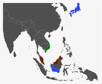 Sea Political Map - Asian Pacific Map Png, Transparent Png, Transparent PNG