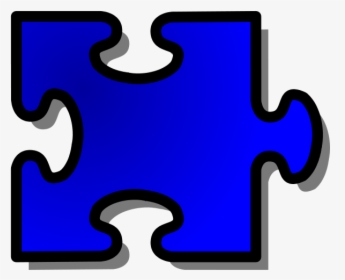 Blue Jigsaw Piece 14 - Blue Puzzle Piece Clipart, HD Png Download, Transparent PNG