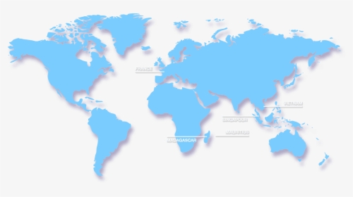 Bocasay Worldwide Offices - World Map Psd File, HD Png Download, Transparent PNG
