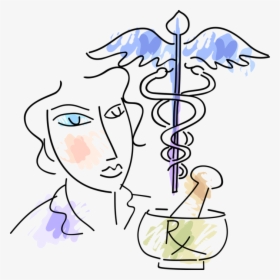 Vector Illustration Of Caduceus Symbol Of Health Care, HD Png Download, Transparent PNG