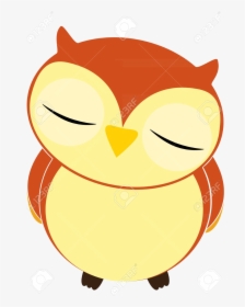 Yellow Owl Sleeping Clipart Transparent Png - Cartoon, Png Download, Transparent PNG