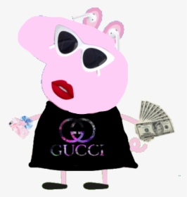#rich #peppa-pig #gucci #swedennature - Gucci Peppa Pig Cartoon, HD Png Download, Transparent PNG