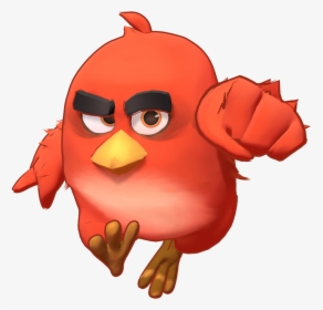 Angry Birds Art Real Life Red - Red Angry Bird Png, Transparent Png, Transparent PNG