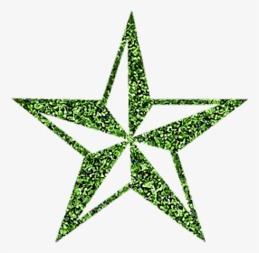 #green #glitter #sparkling #star #sticker - Mens Star Tattoo Designs, HD Png Download, Transparent PNG
