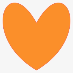 Orange Heart Png -orange Heart No Background, Hd Png - Transparent Background Orange Heart Transparent, Png Download, Transparent PNG
