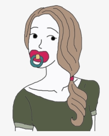 Pacifier - Adult Sucking A Pacifier, HD Png Download, Transparent PNG