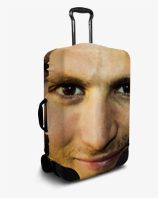 Custom Luggage Cover With Personalized Face   Data-large - Orange Luggage, HD Png Download, Transparent PNG