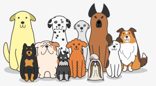 Group Of Dog Cartoon , Transparent Cartoons - Group Of Dogs Clipart, HD Png Download, Transparent PNG