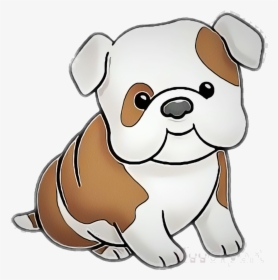 Bulldog Clipart Cute - Cute Cartoon Dog Drawings, HD Png Download ,  Transparent Png Image - PNGitem