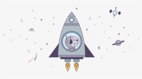 Space Dog Cartoon - Space Dog Astronaut Design, HD Png Download, Transparent PNG