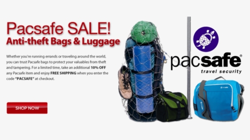 Save 10% Off Your Pacsafe Anti Theft Travel Bags Order - Bag, HD Png Download, Transparent PNG