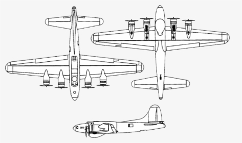 Boeing Pb-1w Fortress 3 View Drawings - Model Aircraft, HD Png Download, Transparent PNG