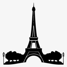 Eiffel Tower Wall Decal Stencil - Silhouette Tour Eiffel Png, Transparent Png, Transparent PNG
