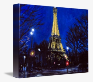 Drawn Eiffel Tower Paris Sunset - Sunset Paintings Eiffel Tower Sketches, HD Png Download, Transparent PNG
