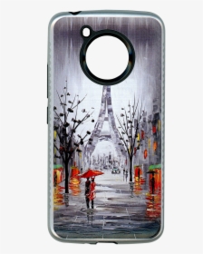 Motorola E4 Carbon Fiber Design Paris Tower - Oil Painting Paris Love, HD Png Download, Transparent PNG
