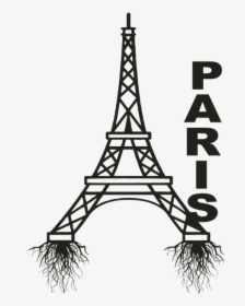 Paris Tower Logo - Eiffel Tower Drawing To Trace, HD Png Download, Transparent PNG