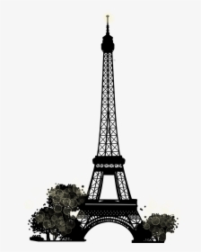 Eiffel Tower Landmark Clip Art - Eiffel Tower Painted On Wall, HD Png Download, Transparent PNG