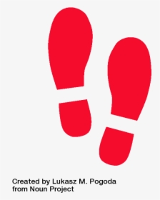 Footprint Clipart Red - Red Foot Steps, HD Png Download, Transparent PNG