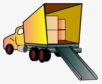Picture Of A Moving Truck Free Download Clip Art Free - Truck Cartoon Png Clipart, Transparent Png, Transparent PNG