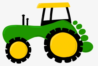 Graphic Freeuse Library Backhoe Clipart Green Tractor - Fußabdruck Tiere, HD Png Download, Transparent PNG